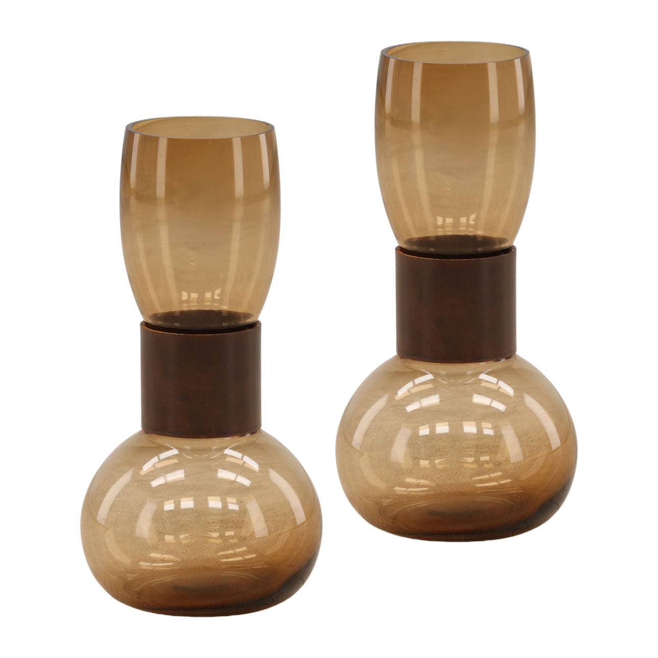 Brown Glass of 6.5 in Wide