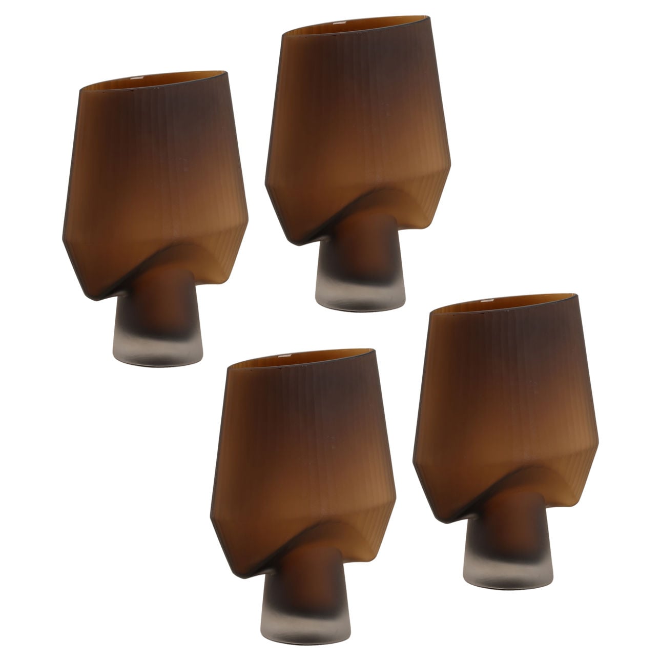 Brown Frosted Glass of 9.5 in Wide