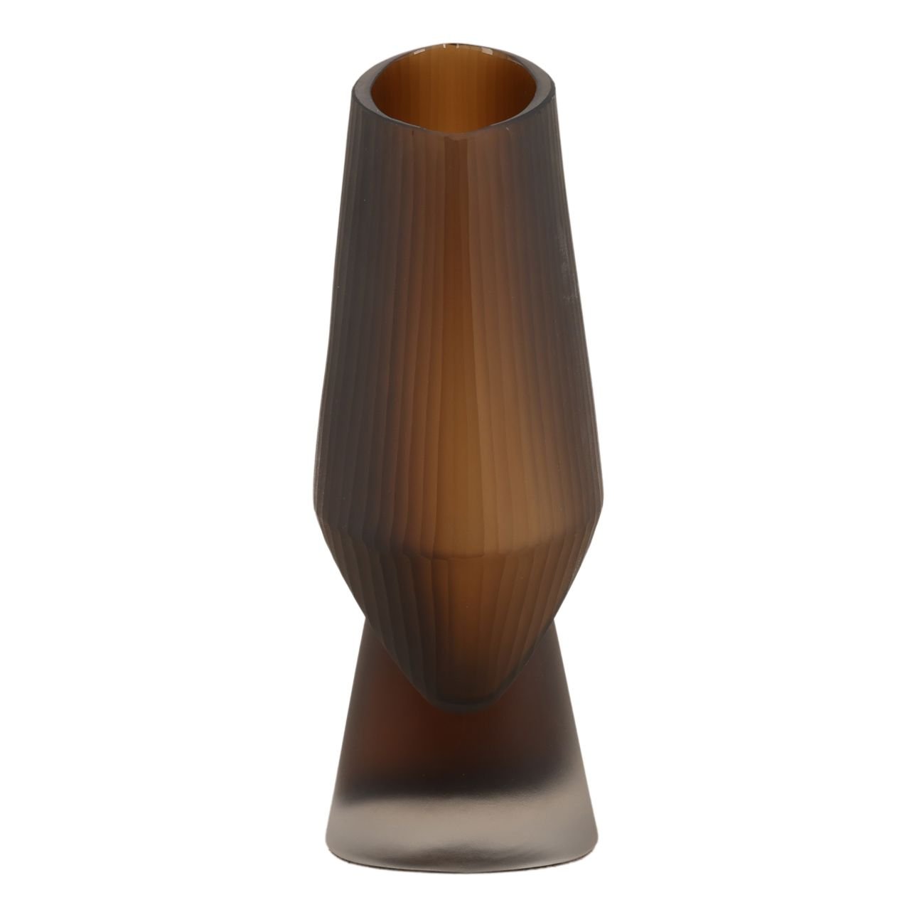 Brown Frosted Glass of 9.5 in Wide