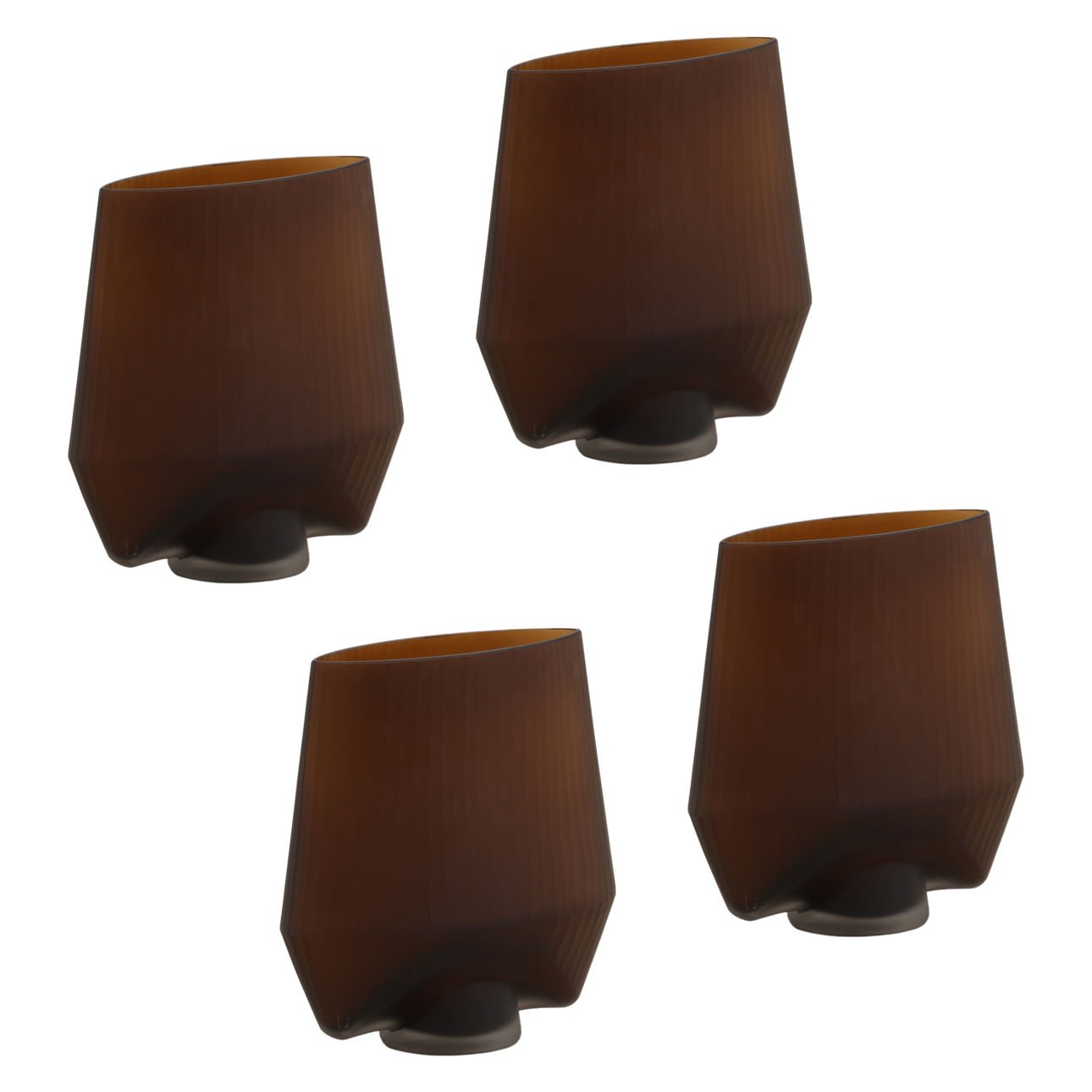 Brown Frosted Glass of 9.5 in Wide