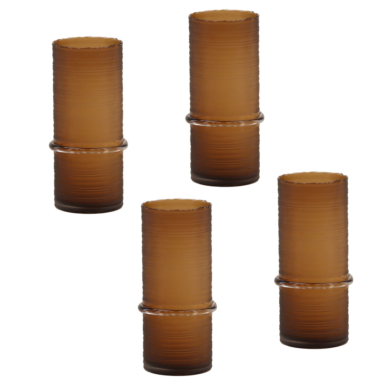 Amber Frosted Glass of 6.5 in Wide