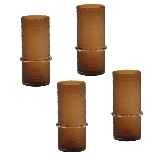 Amber Frosted Glass of 6.5 in Wide