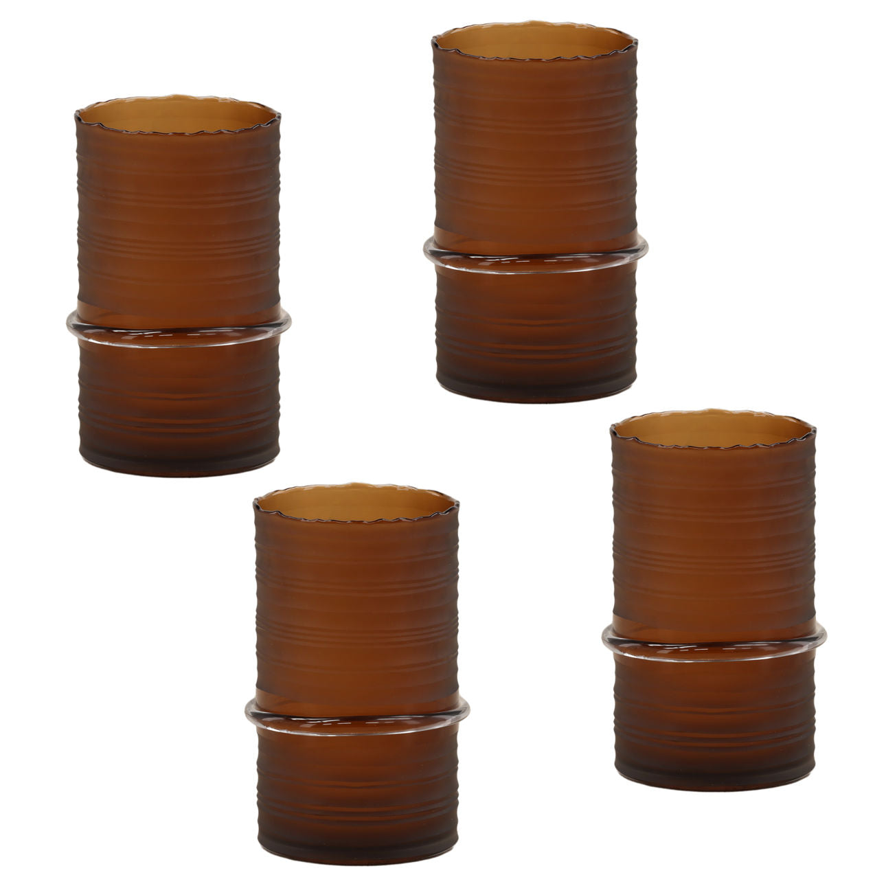 Amber Frosted Glass of 6.5 in Wide