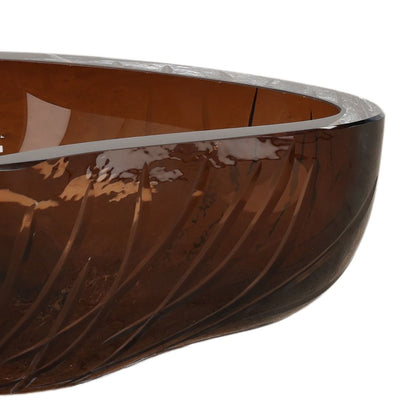 Brown Glass Bowl 11 in Wide