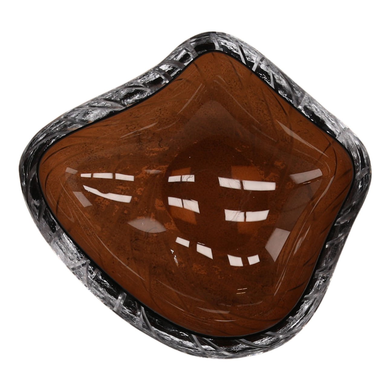 Brown Glass Bowl 11 in Wide