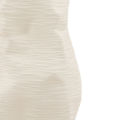 Ivory 3D Printed Porcelain Vase 5.5 in Wide