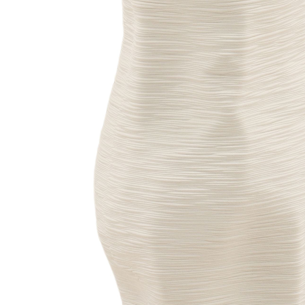 Ivory 3D Printed Porcelain Vase 5.5 in Wide