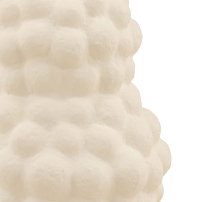 Ivory Handmade Porcelain Vase 11.5 in Wide