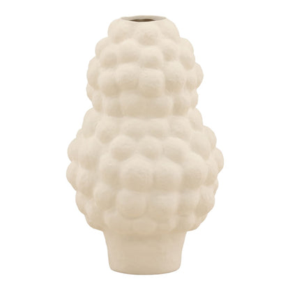 Ivory Handmade Porcelain Vase 11.5 in Wide