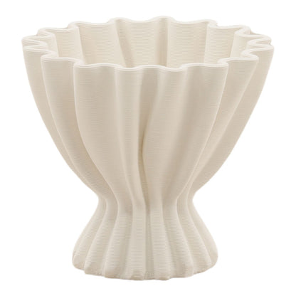 Ivory 3D Printed Porcelain Vase 7 in Wide