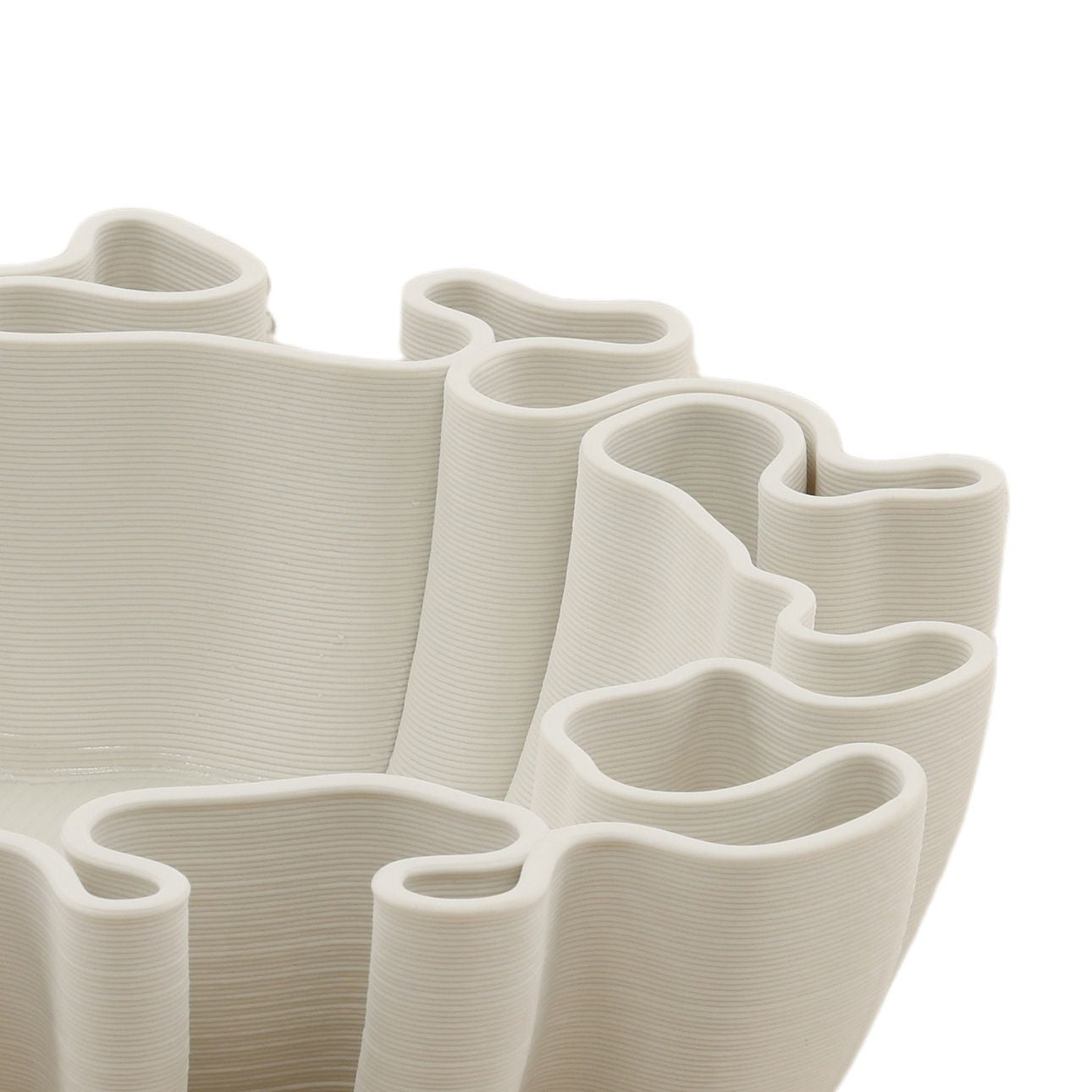 Ivory 3D Printed Porcelain Bowl 12 in Wide