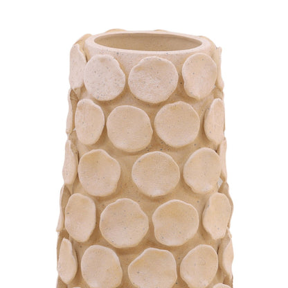 Cream Porcelain Vase 11.5 in Wide