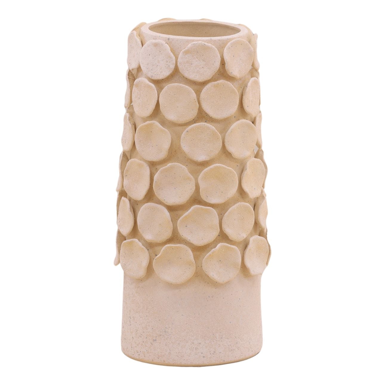 Cream Porcelain Vase 11.5 in Wide