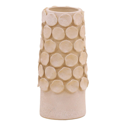 Cream Porcelain Vase 11.5 in Wide