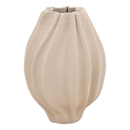 Ivory 3D Printed Porcelain Vase 9 in Wide