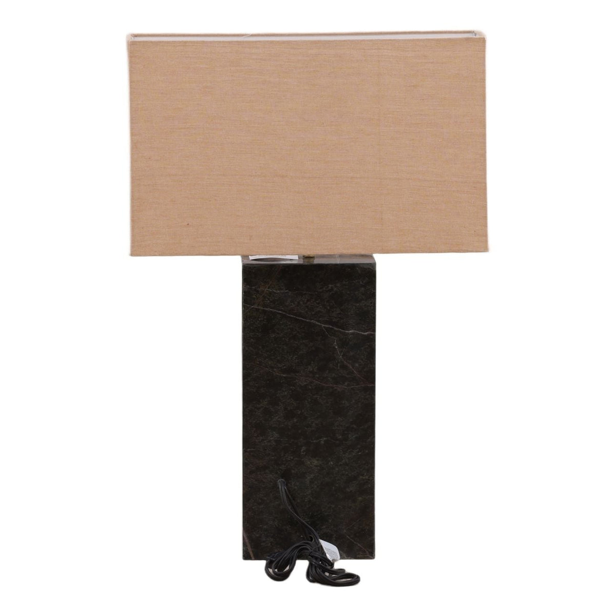 Modern Forest Marble and Chambrey Shade Table Lamp