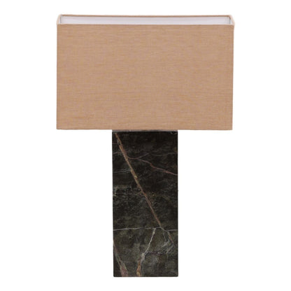 Modern Forest Marble and Chambrey Shade Table Lamp