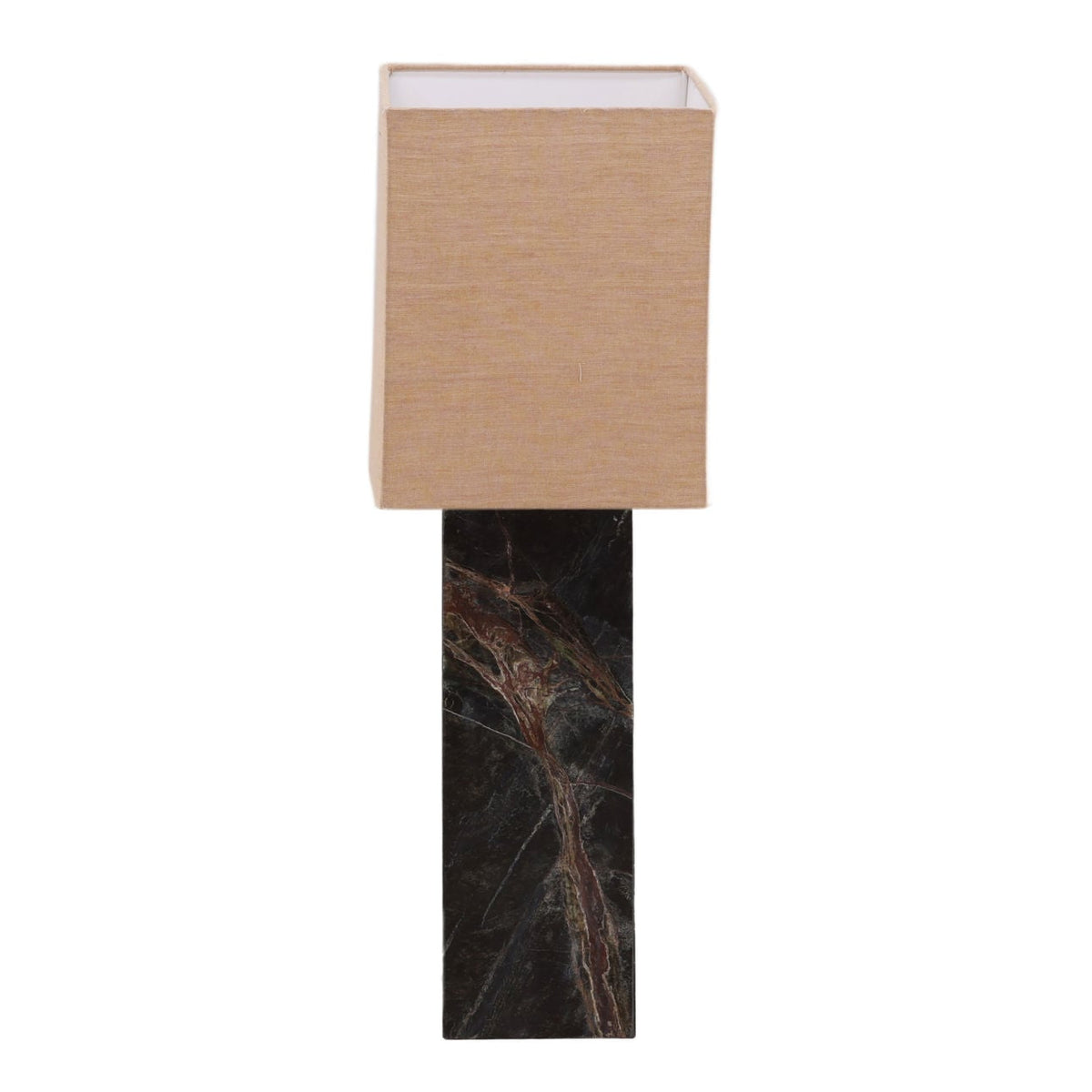 Modern Forest Marble and Chambrey Shade Table Lamp