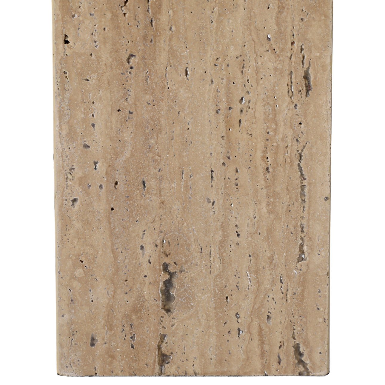 Natural and Beige Travertine Stone and Jute Shade Table 20 in Wide