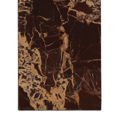 Modern Cherry Marble and Chambrey Shade Table Lamp