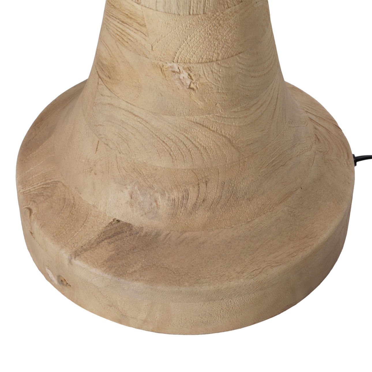 Natural and Beige Shade Wood and Jute Shade Lamp 20 in Wide