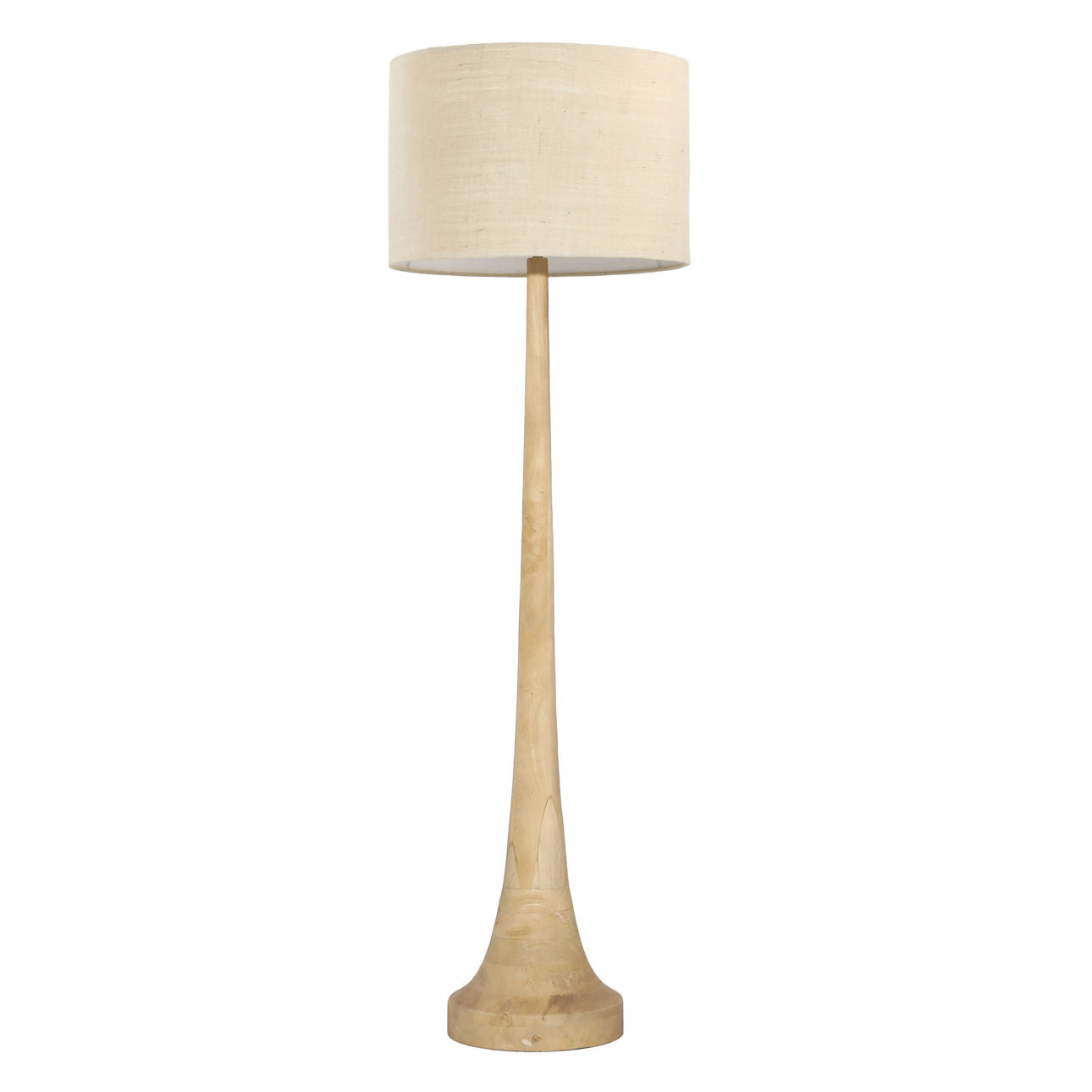 Natural and Beige Shade Wood and Jute Shade Lamp 20 in Wide
