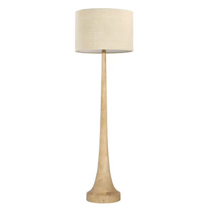 Natural and Beige Shade Wood and Jute Shade Lamp 20 in Wide