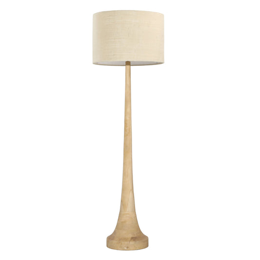 Natural and Beige Shade Wood and Jute Shade Lamp 20 in Wide