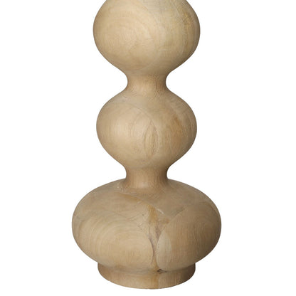 Natural and Beige Shade Wood and Jute Shade Table 18 in Wide