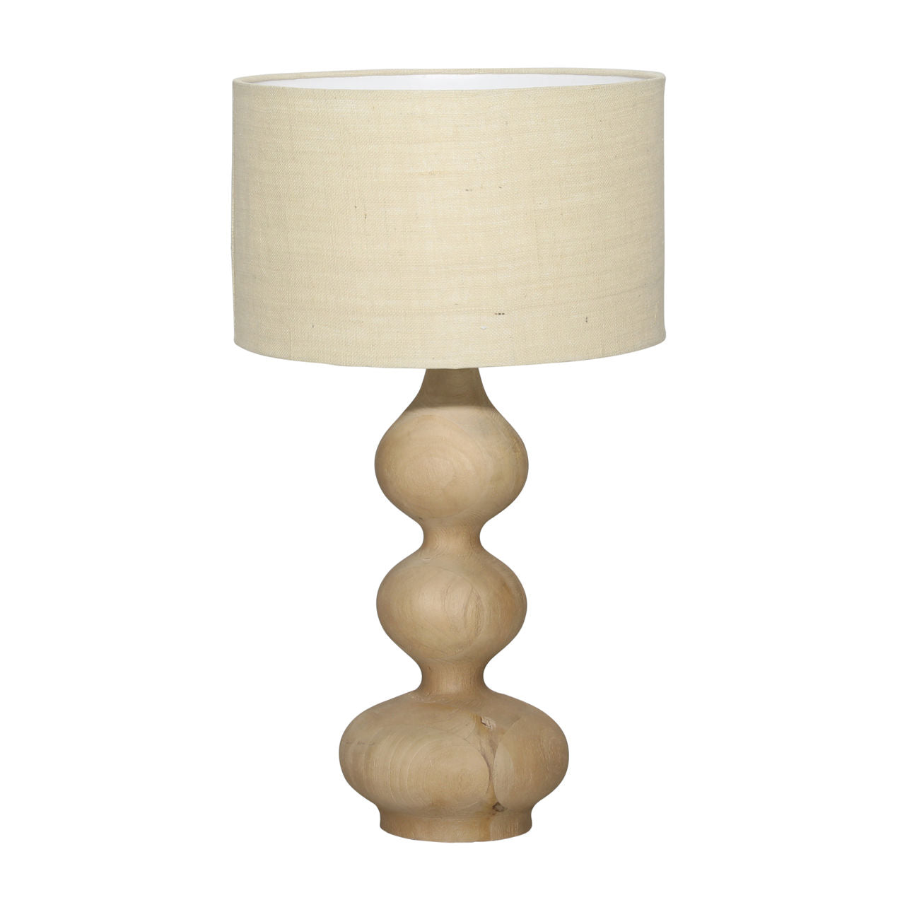 Natural and Beige Shade Wood and Jute Shade Table 18 in Wide