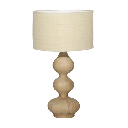 Natural and Beige Shade Wood and Jute Shade Table 18 in Wide