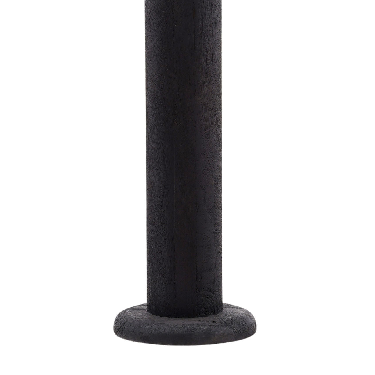 Black and Beige Shade Mango Wood and Jute Shade Lamp 20 in Wide