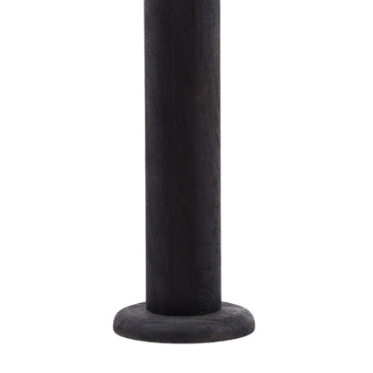 Black and Beige Shade Mango Wood and Jute Shade Lamp 20 in Wide