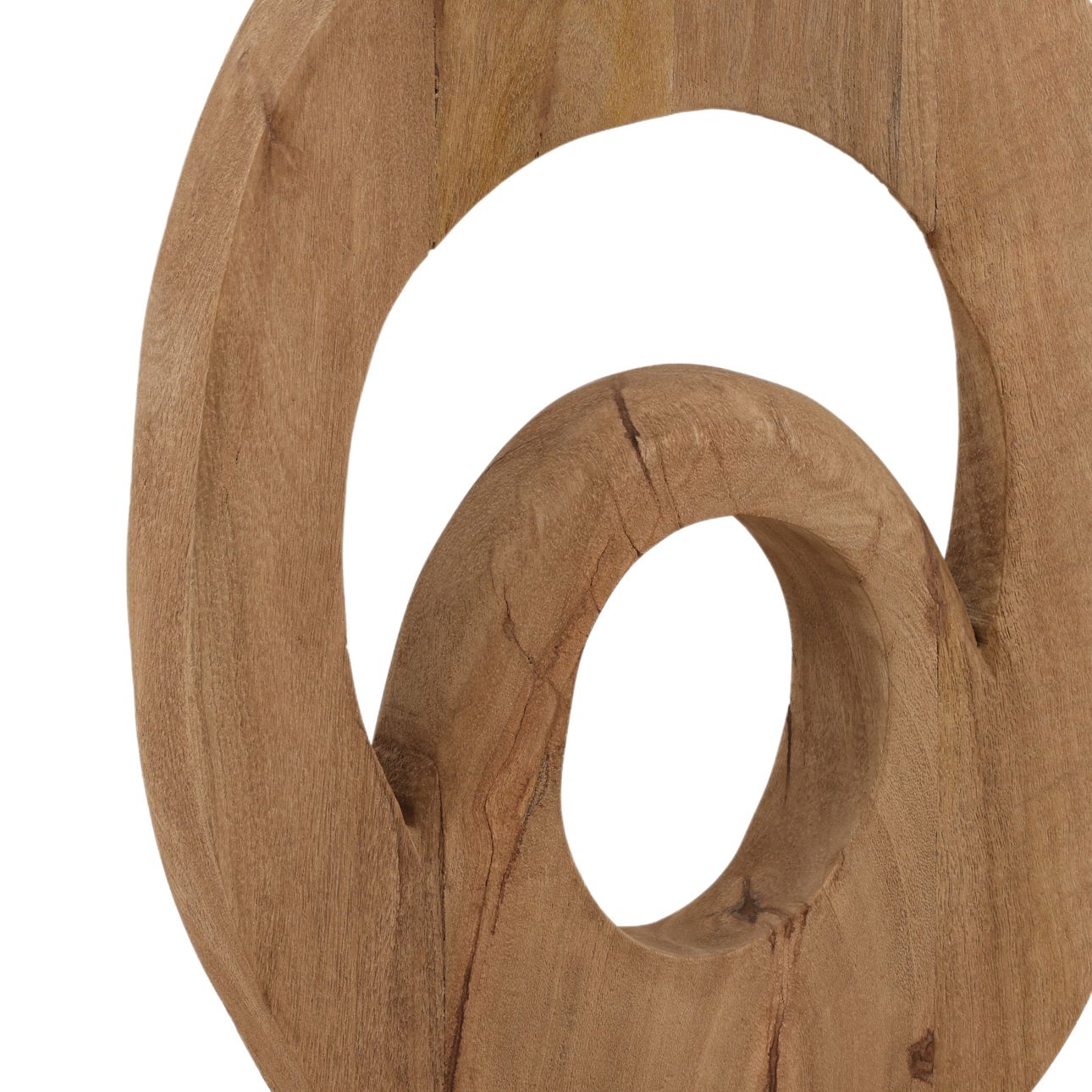 Light Brown Mango Wood Sculpture 12 in Wide
