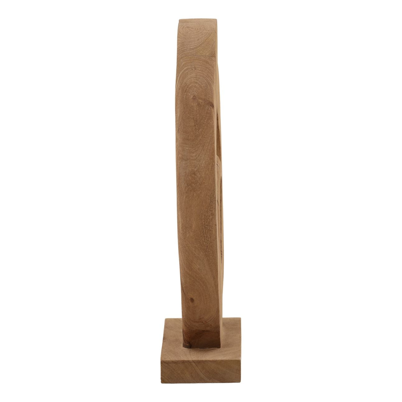 Light Brown Mango Wood Sculpture 12 in Wide