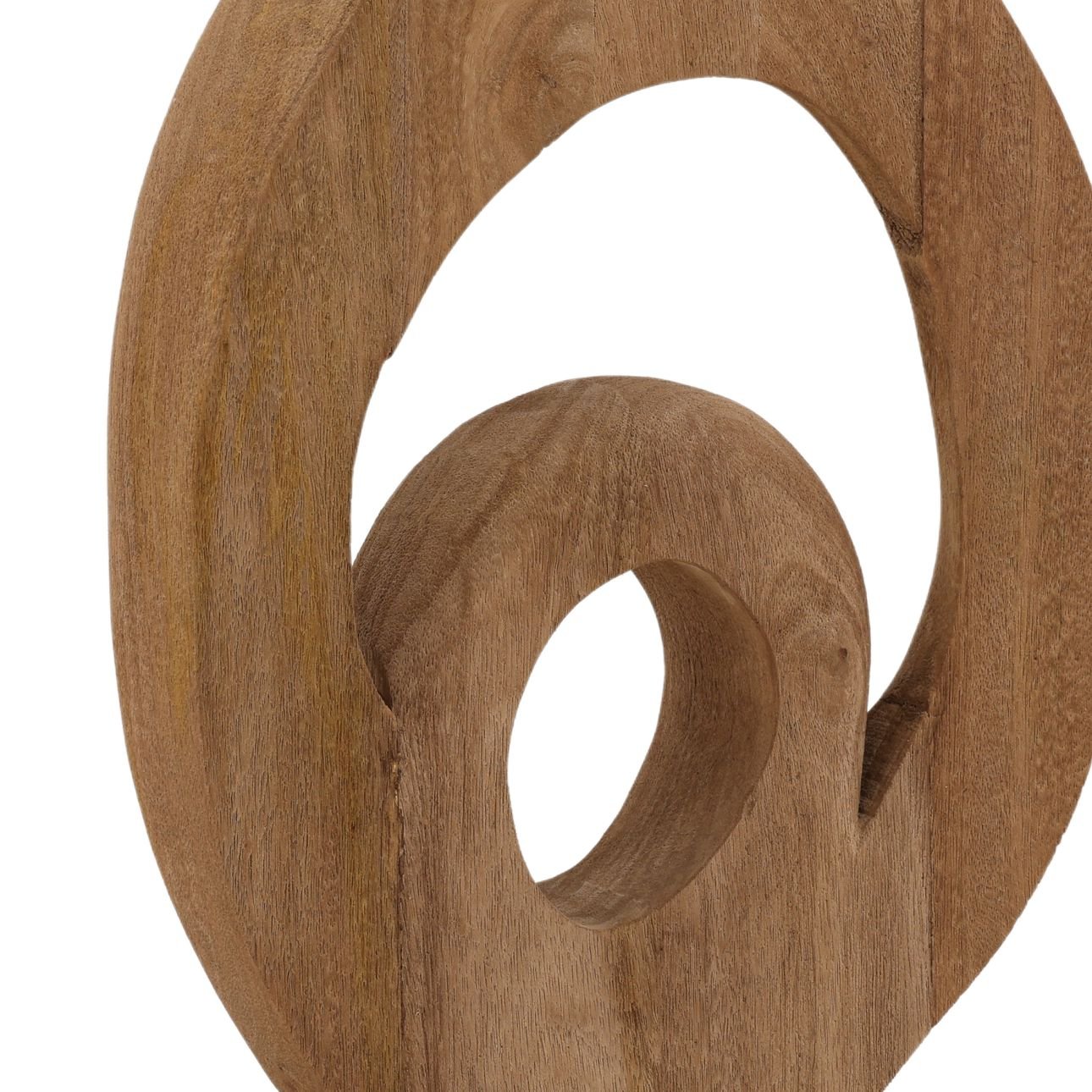 Light Brown Mango Wood Sculpture 12 in Wide