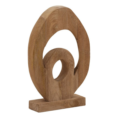 Light Brown Mango Wood Sculpture 12 in Wide