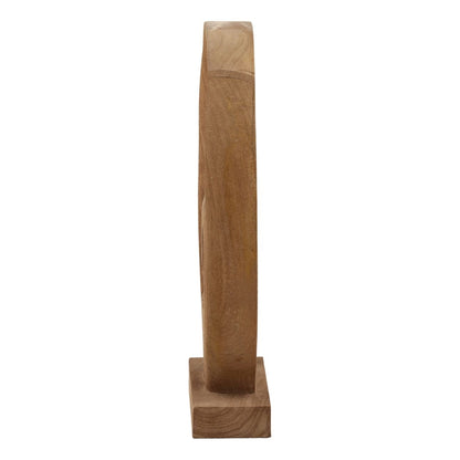 Light Brown Mango Wood Sculpture 12 in Wide