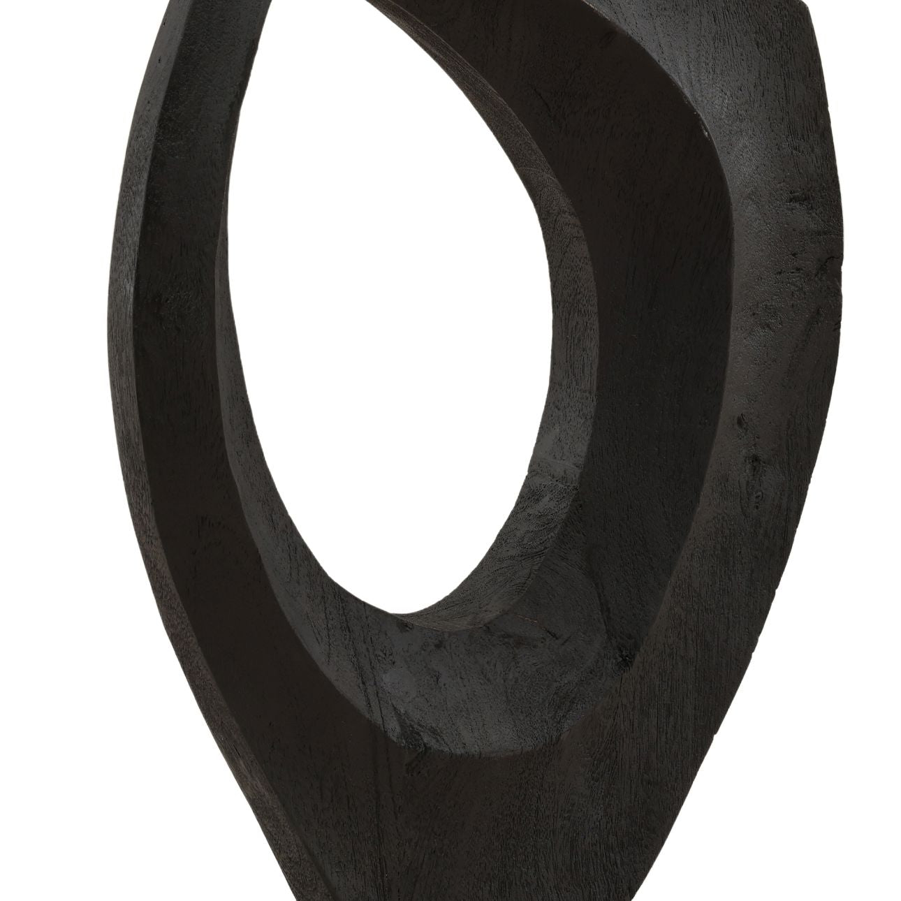 Black Mango Wood Sculpture 12 in Wide