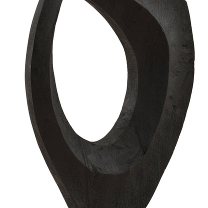 Black Mango Wood Sculpture 12 in Wide