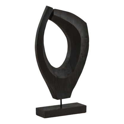 Black Mango Wood Sculpture 12 in Wide