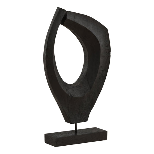 Black Mango Wood Sculpture 12 in Wide