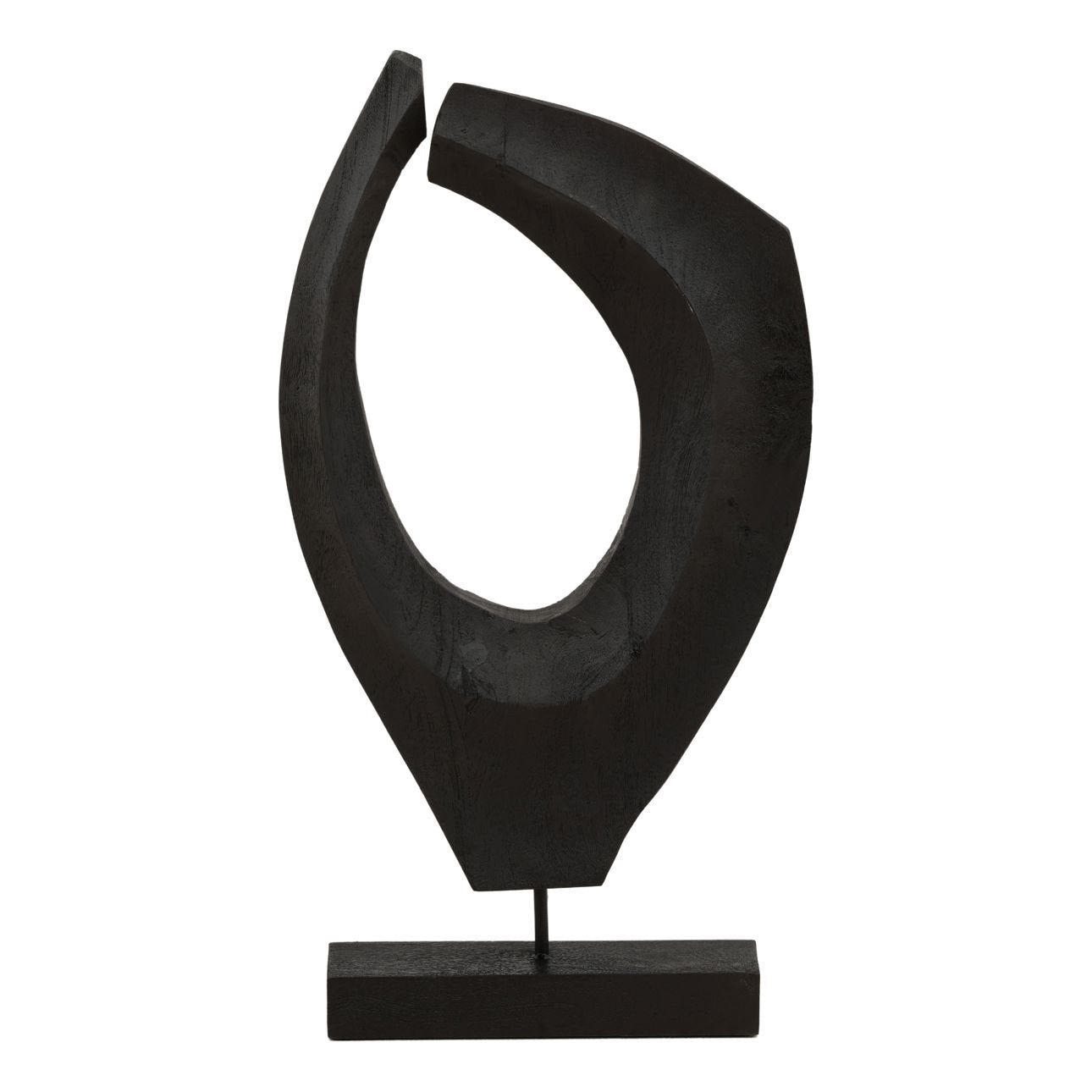 Black Mango Wood Sculpture 12 in Wide