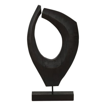Black Mango Wood Sculpture 12 in Wide