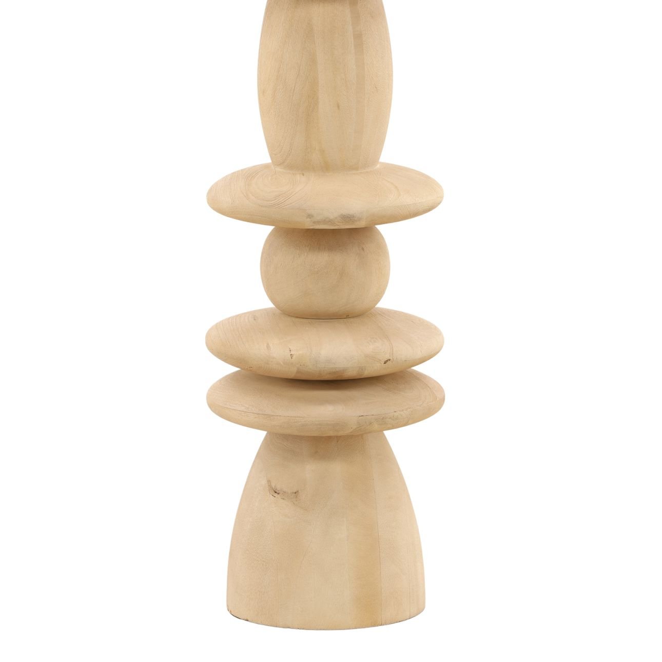 Natural Mango Wood and Jute Shade Lamp 23 in Wide