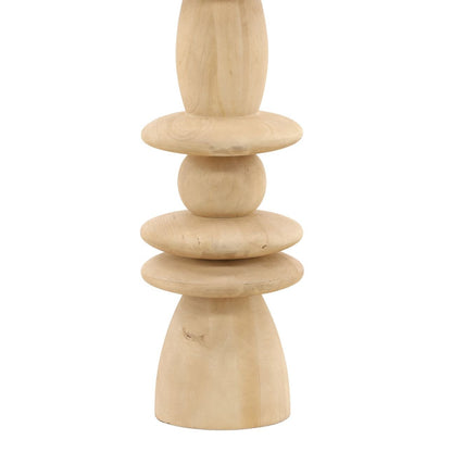 Natural Mango Wood and Jute Shade Lamp 23 in Wide