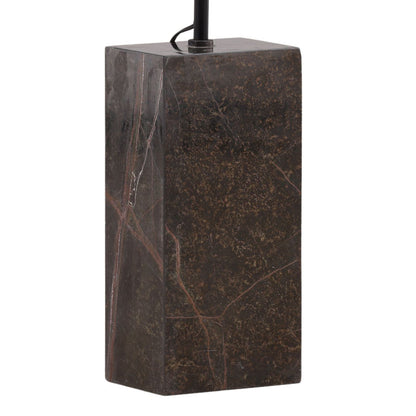 Green Forest Marble and Chambrey Shade Lamp 18 in Wide