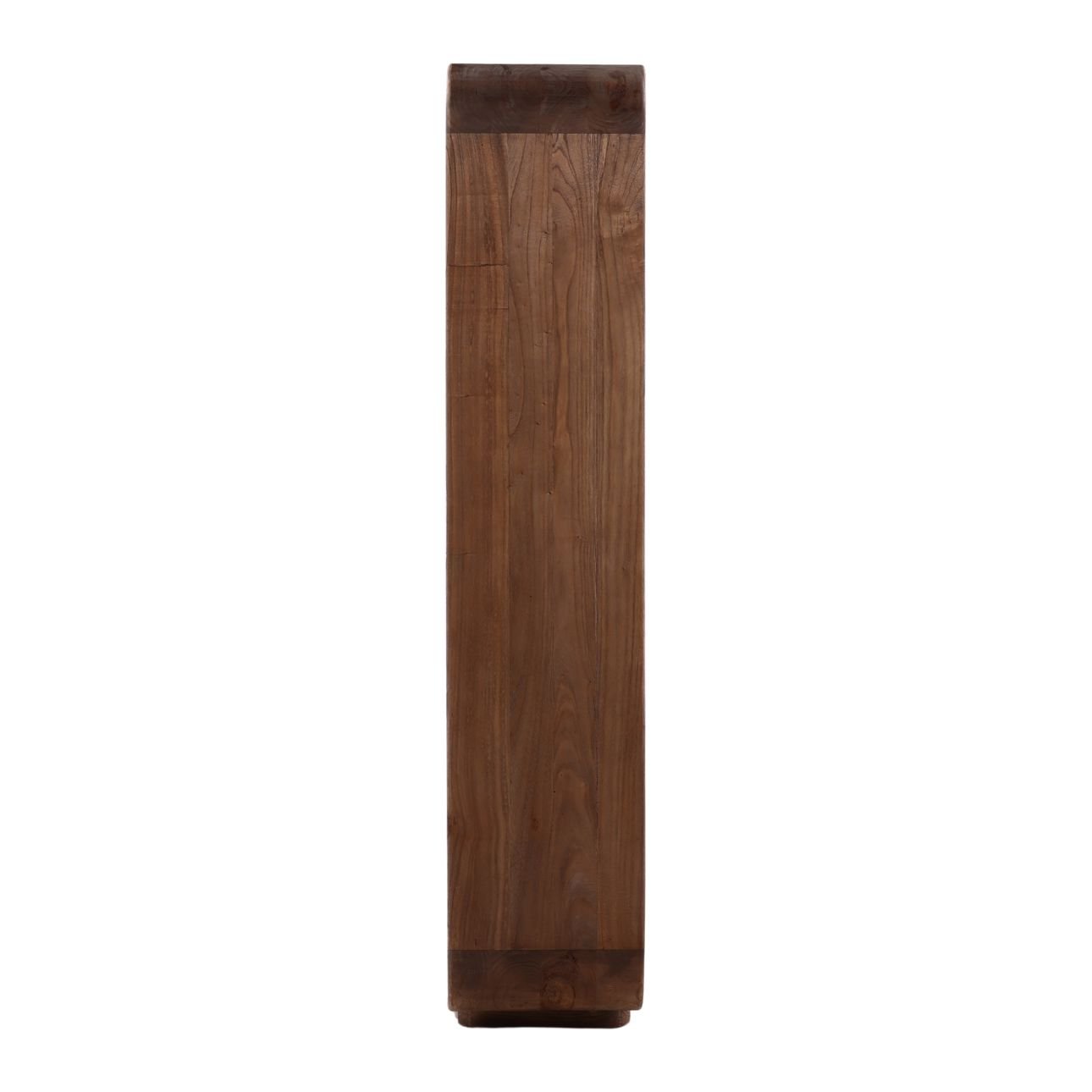 Brown Mindi Wood Bookcase 67 in Wide