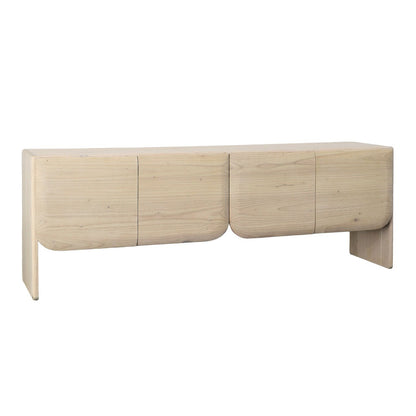 Bleached Natural Mindi and Bayor Wood Sideboard 78.5 in Wide