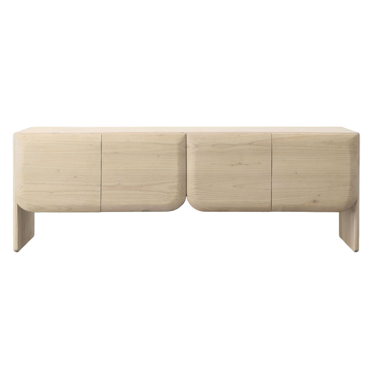 Bleached Natural Mindi and Bayor Wood Sideboard 78.5 in Wide